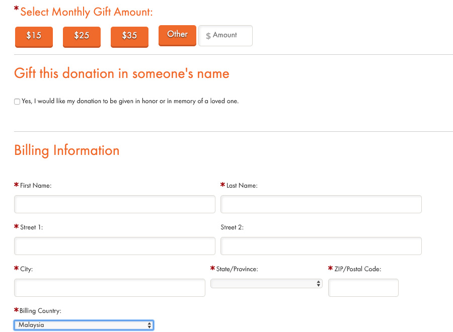 Generic Donation Page